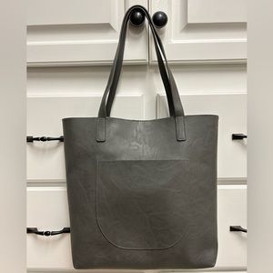 NWOT Gray purse tote with matching pouch
